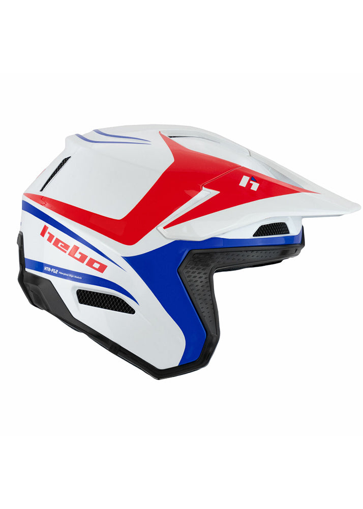 Hebo Zone Pro Fiberglas Helm Rot/Weiß/Blau