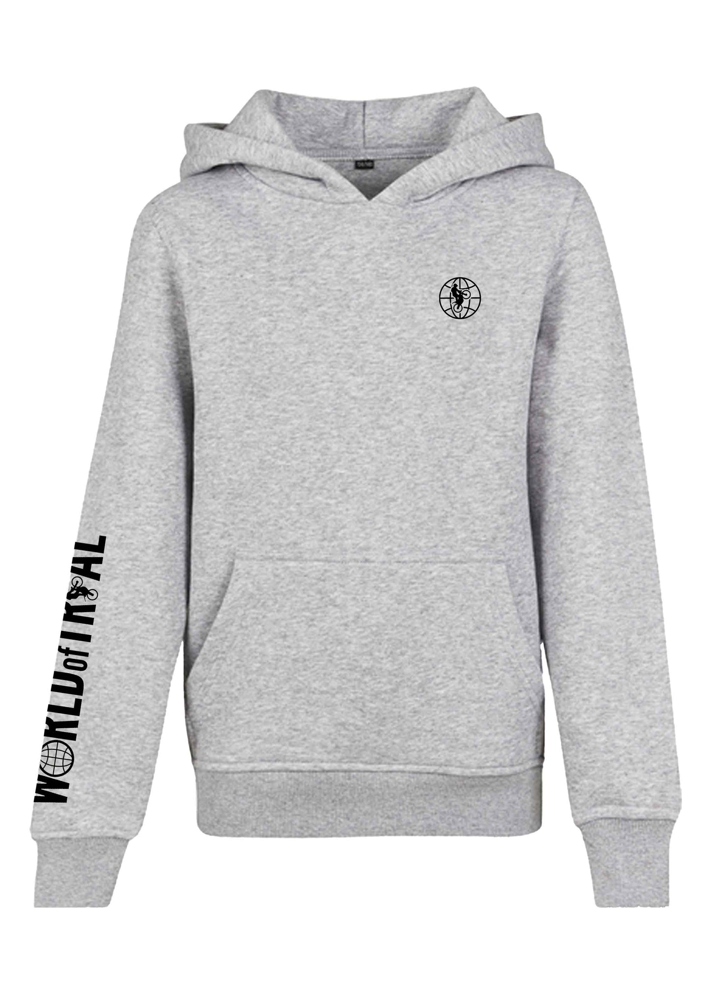 Grauer Hoodie mit schwarzem Aufdruck