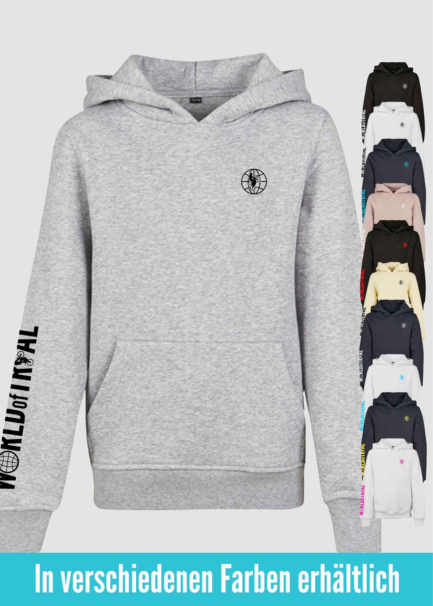 Übersicht aller verfügbarer Farben des Hoodie Logo