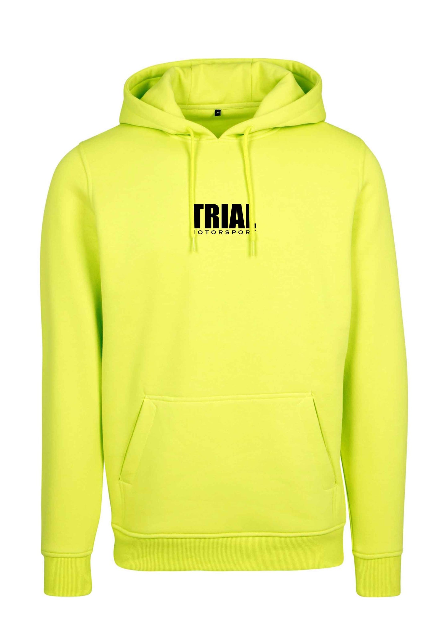Hoodie in frozen yellow mit schwarzem Schriftzug TRIAL Motorsport