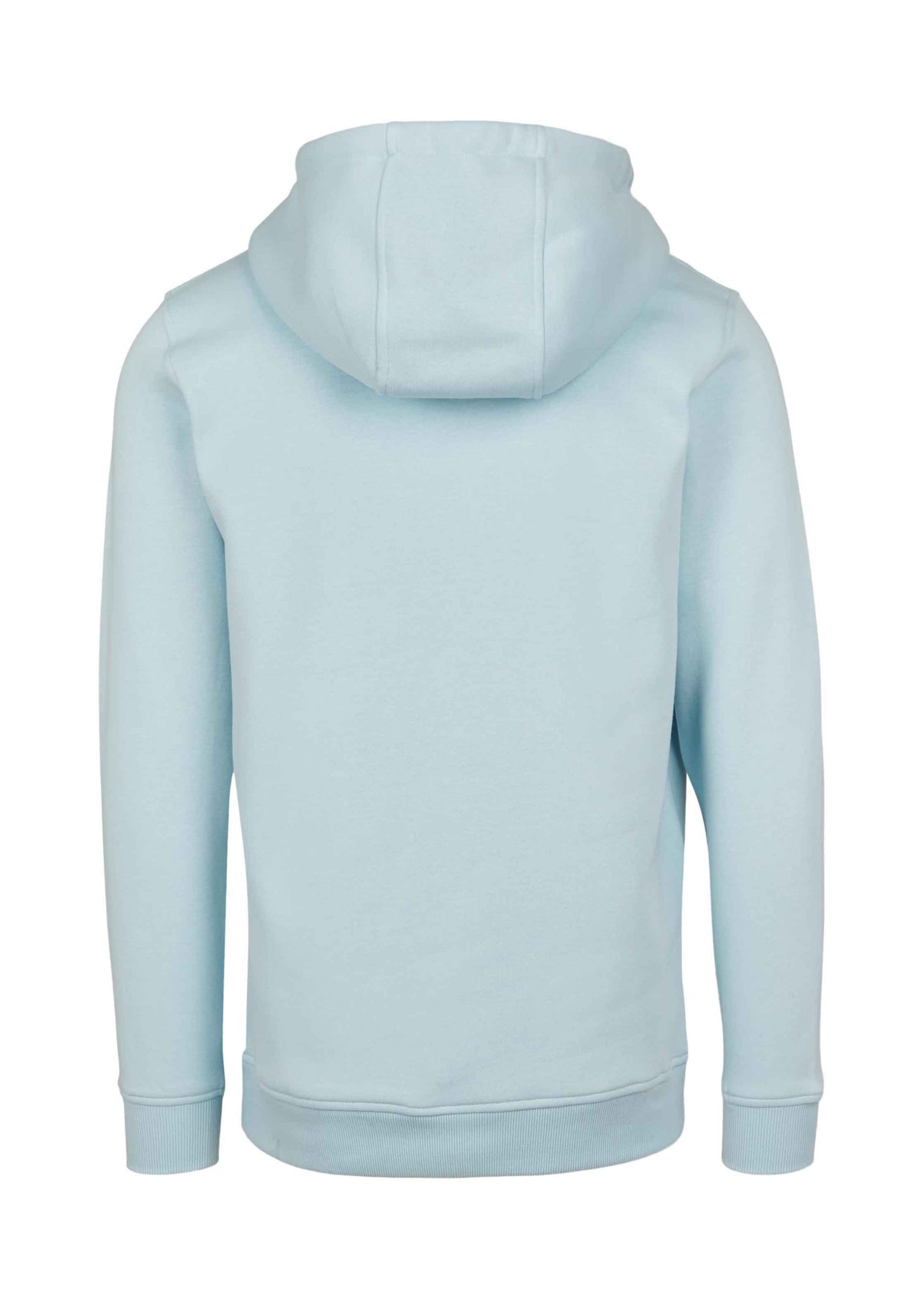 Hellblauer Hoodie von hinten