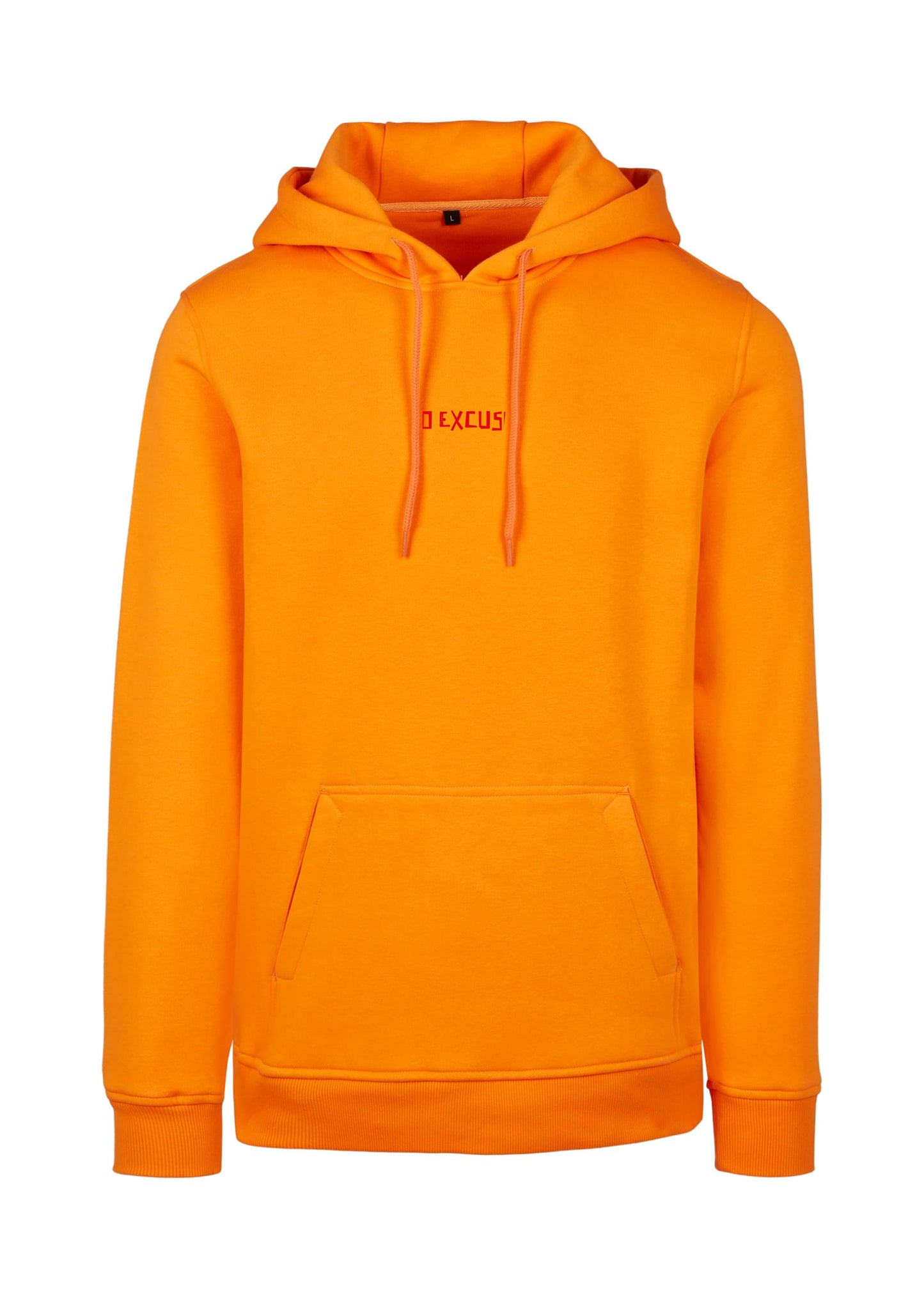 Hoodie "No Excuses"- Orange
