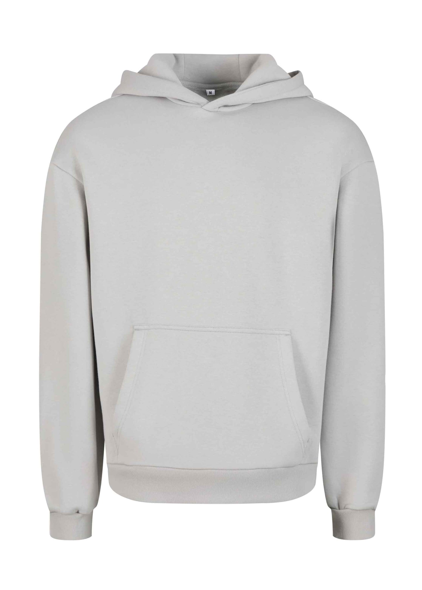 Frontansicht Premium Fluffy-Hoodie in hellem Grau