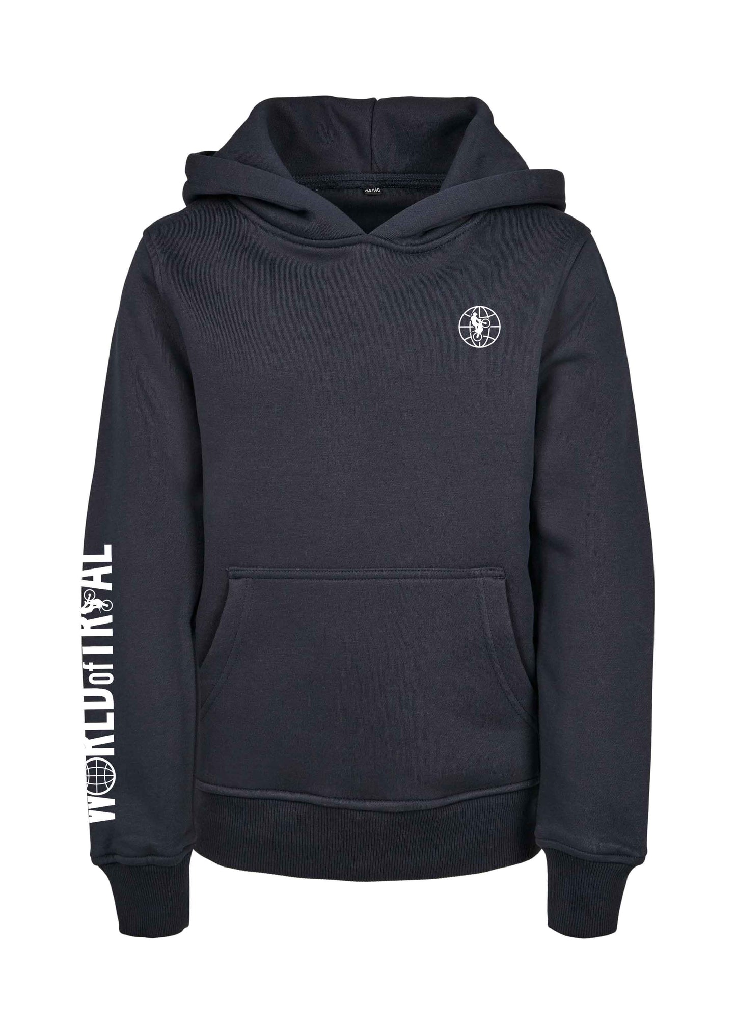 Navy farbener Hoodie mit weißem Aufdruck