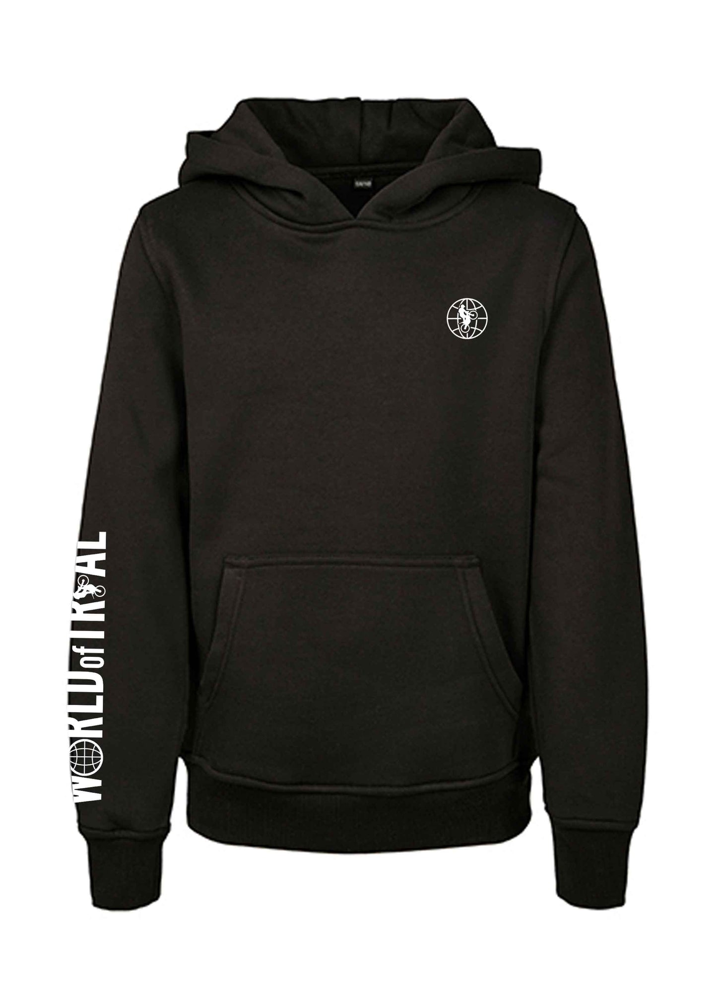 Schwarzer Hoodie mit weißem Aufdruck