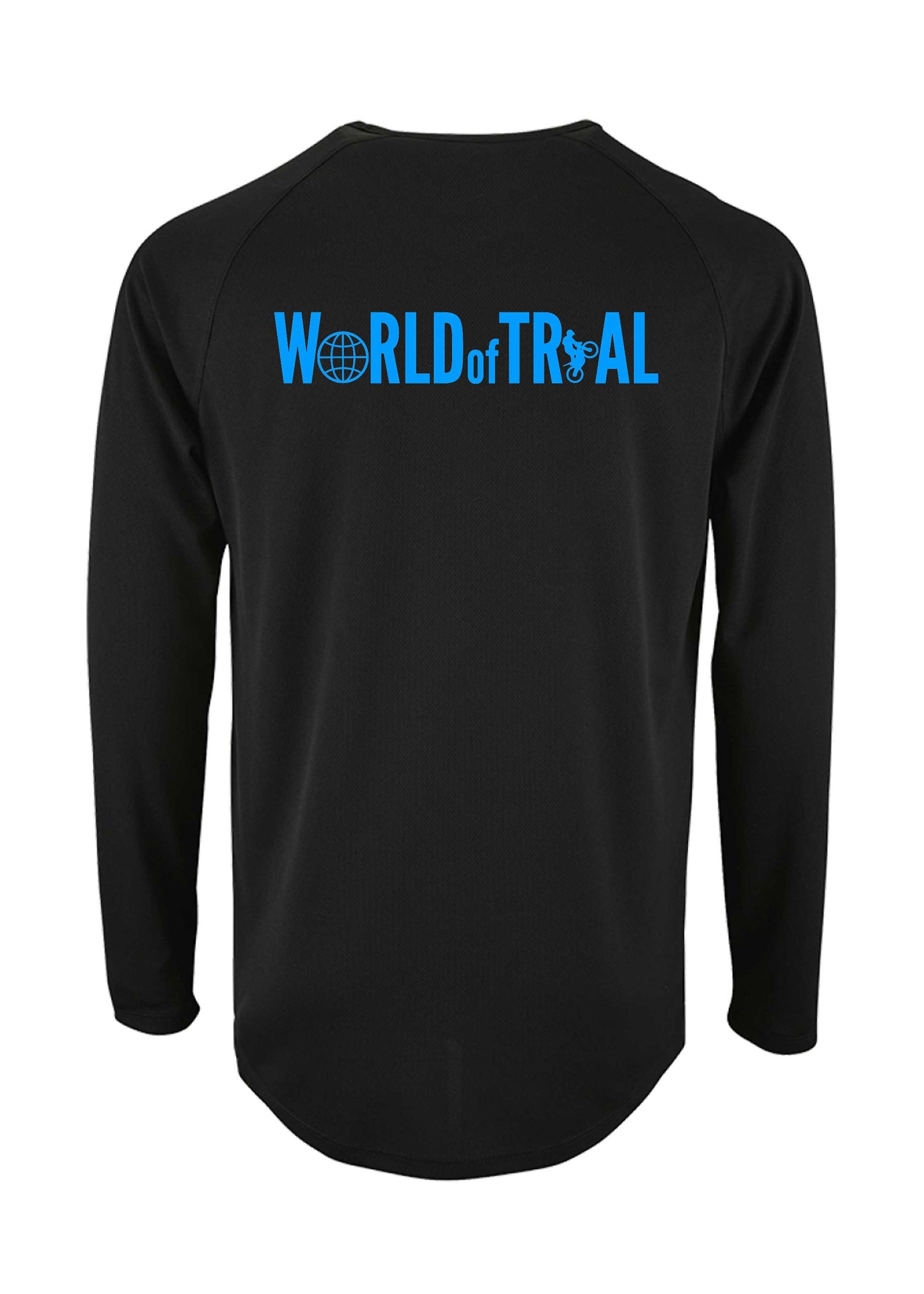 Men Trainingsshirt "BIG WoT" Longsleeve - SCHWARZ/Blau Rückansicht