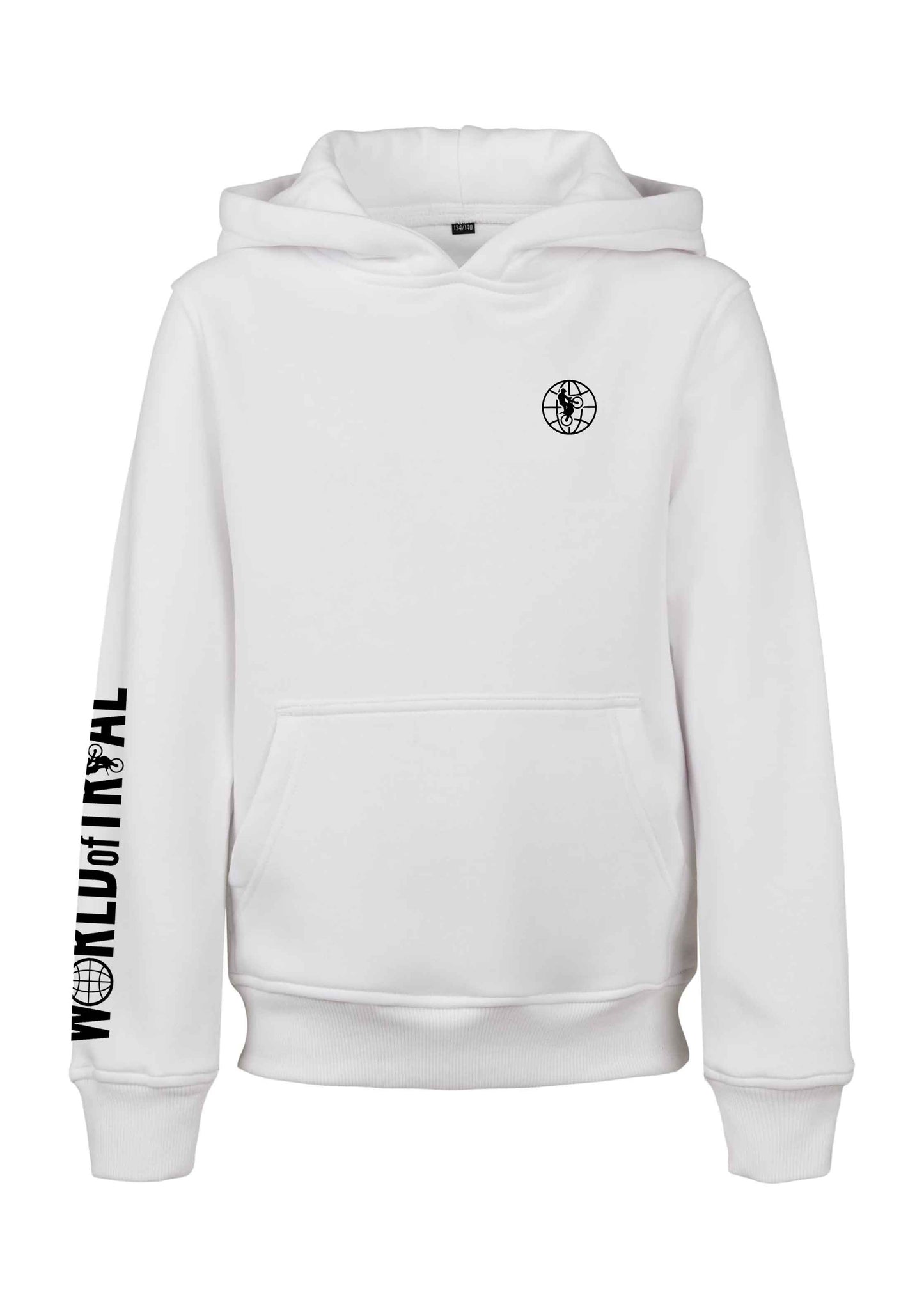 Weißer Hoodie mit schwarzem Aufdruck