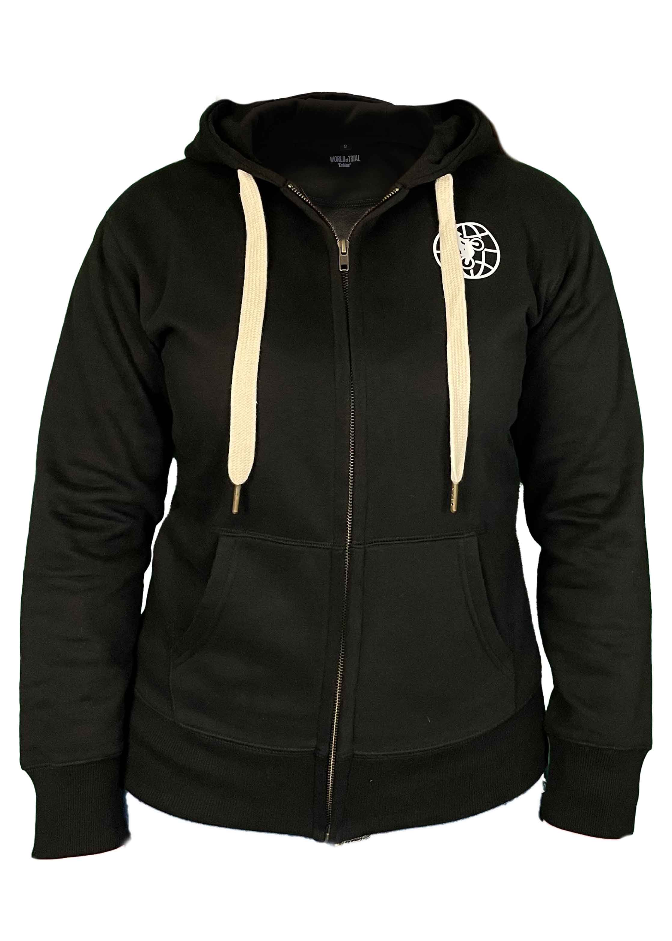 World of Trial Ladies Zip Hoodie Emblem SCHWARZ