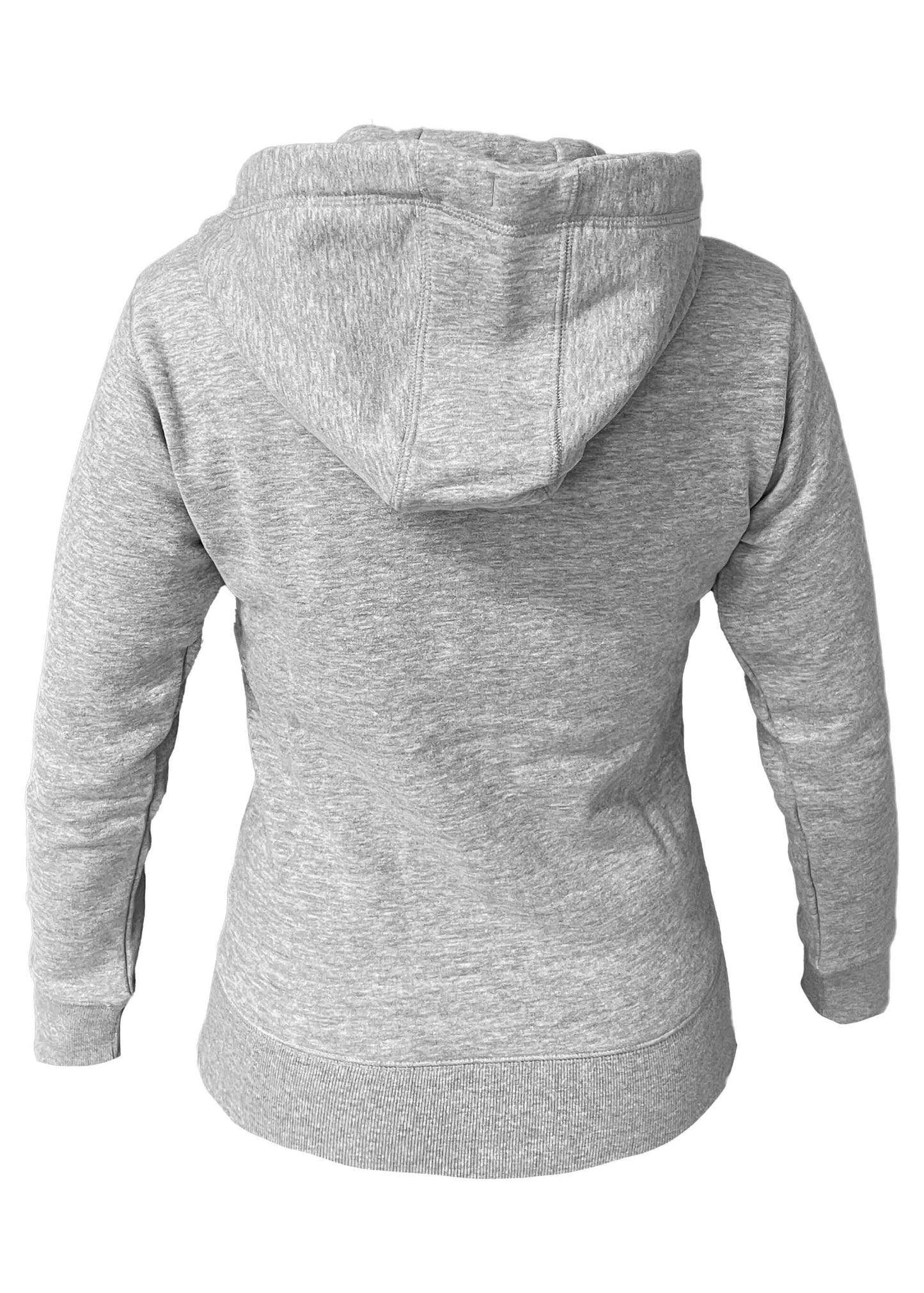 Grauer Hoodie von hinten