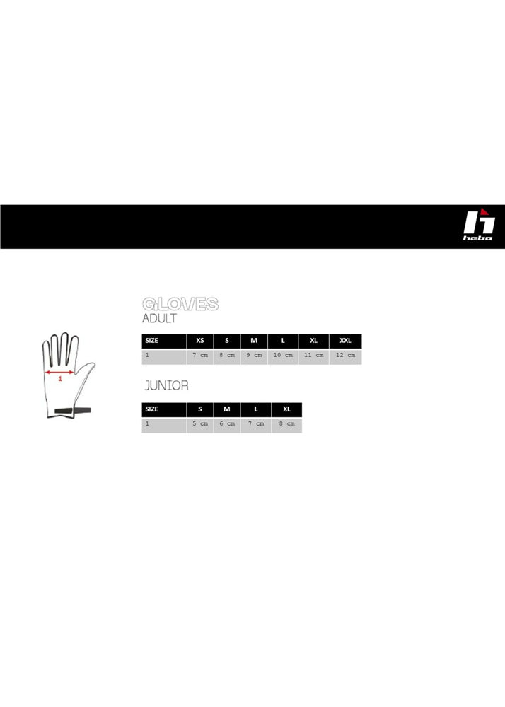 Hebo Handschuhe Größentabelle