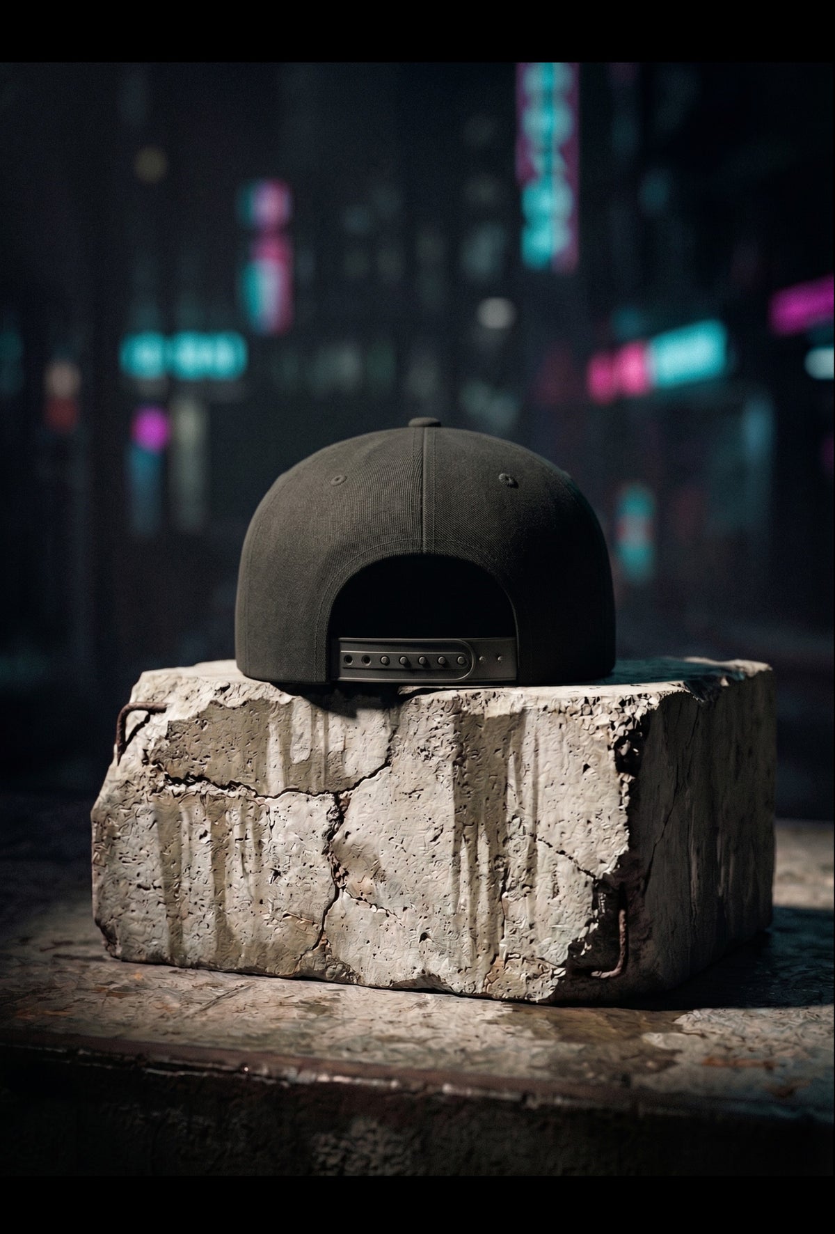 Trial Snapback flacher Schirm schwarz Verschluss
