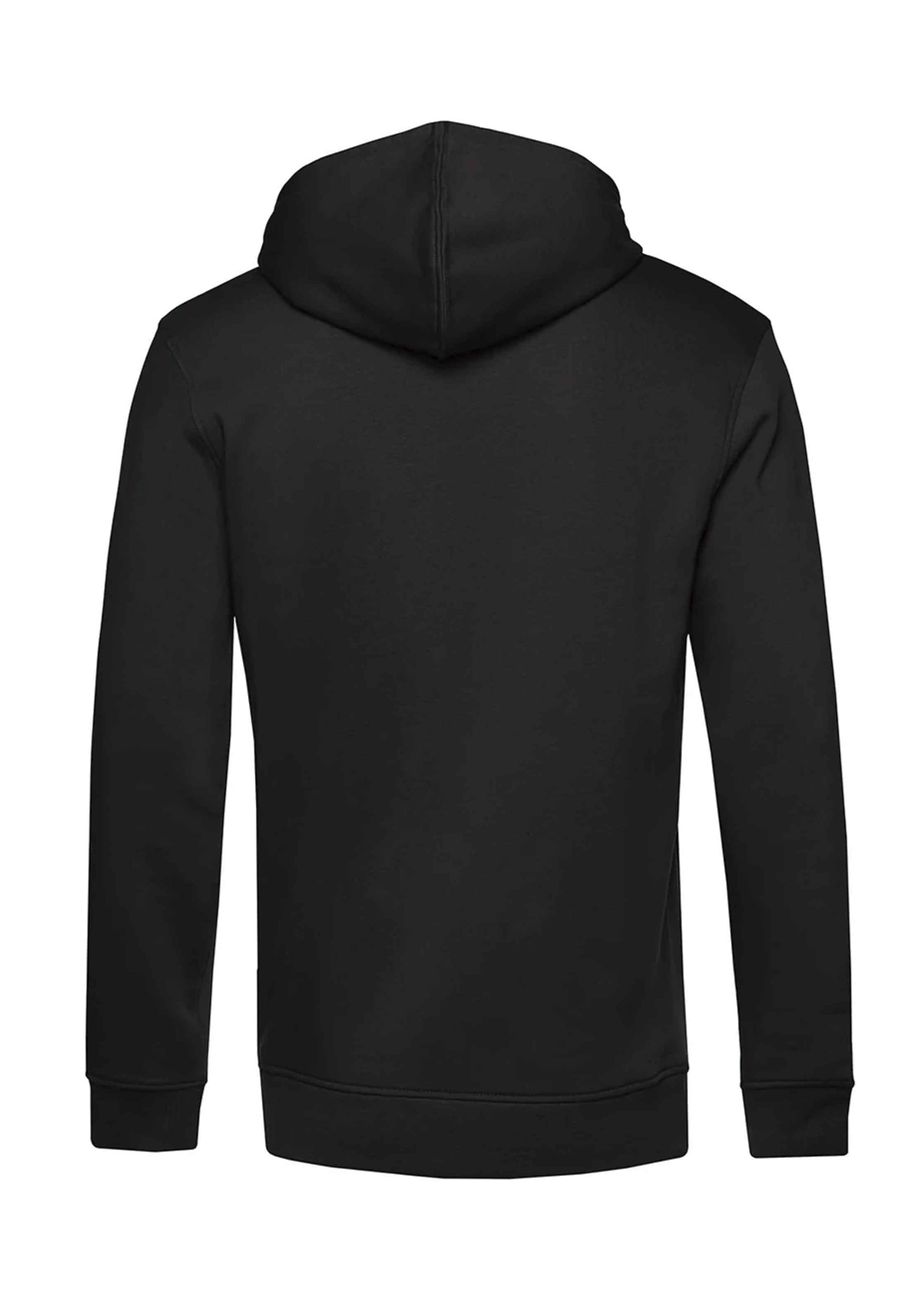 Schwarzer Hoodie von hinten