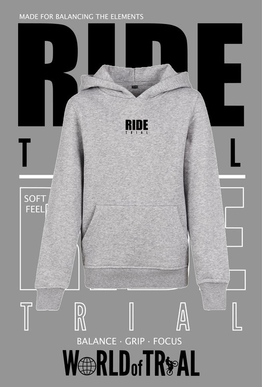Kids Hoodie Heather Grey Titel