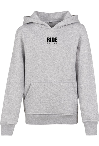 Kids Hoodie Heather Grey vorne trial