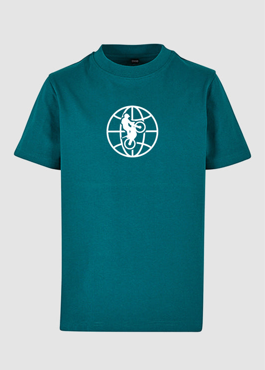 T-Shirt mit großem Print unserer World of Trial Kugel