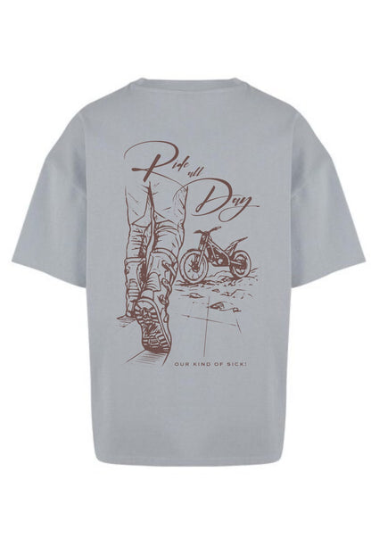 Oversize T-Shirt Trial grau Ride