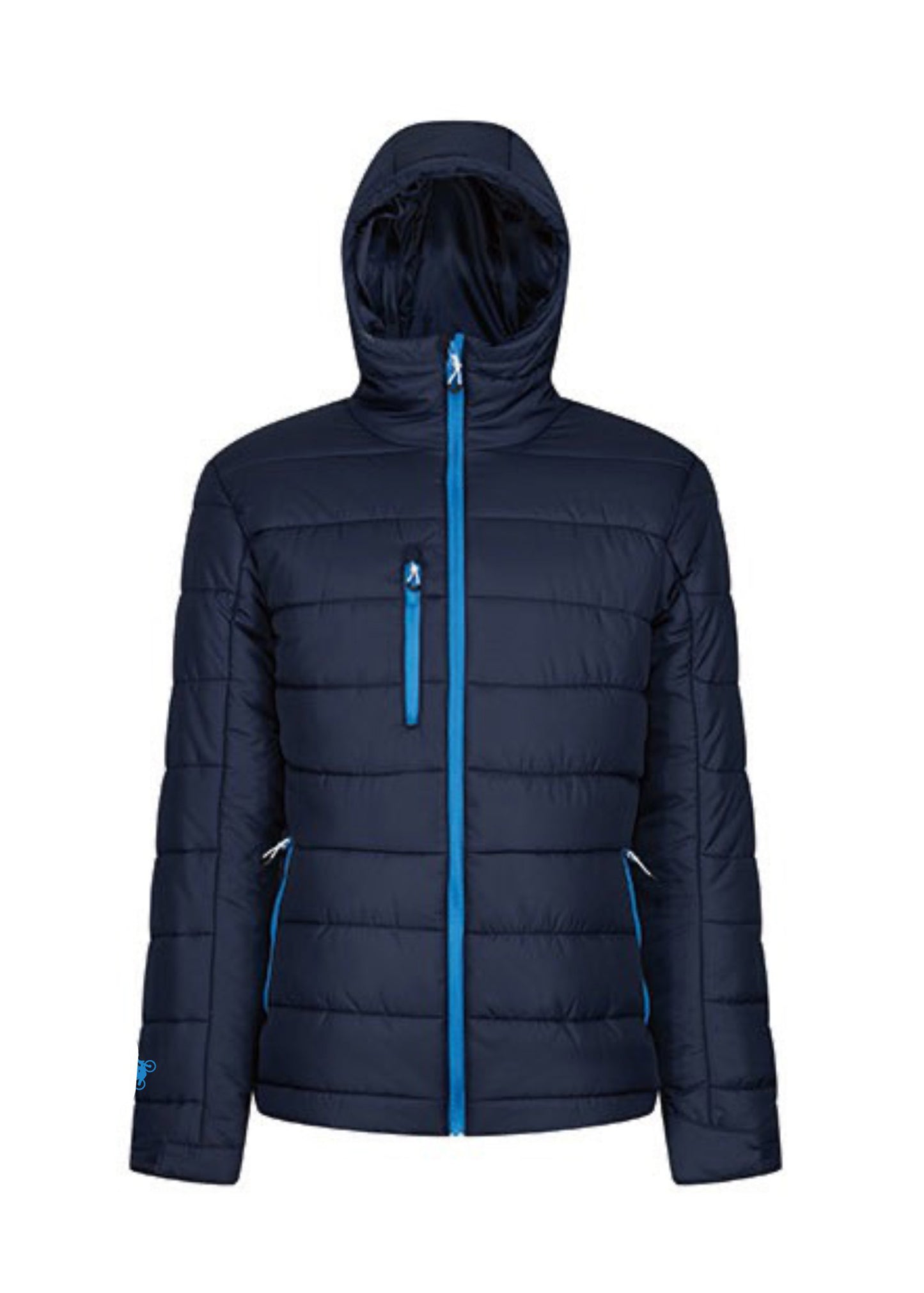 Thermal Winterjacke in Dunkelblau mit Details in hellem Blau