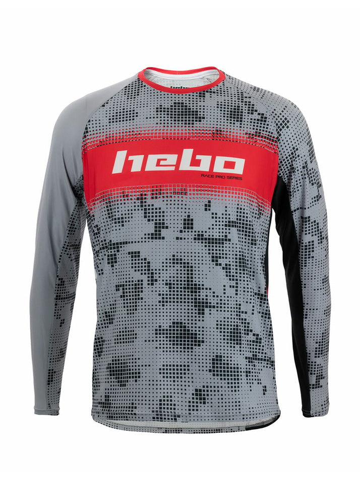 Hebo Race PRO Jersey Grau/Rot